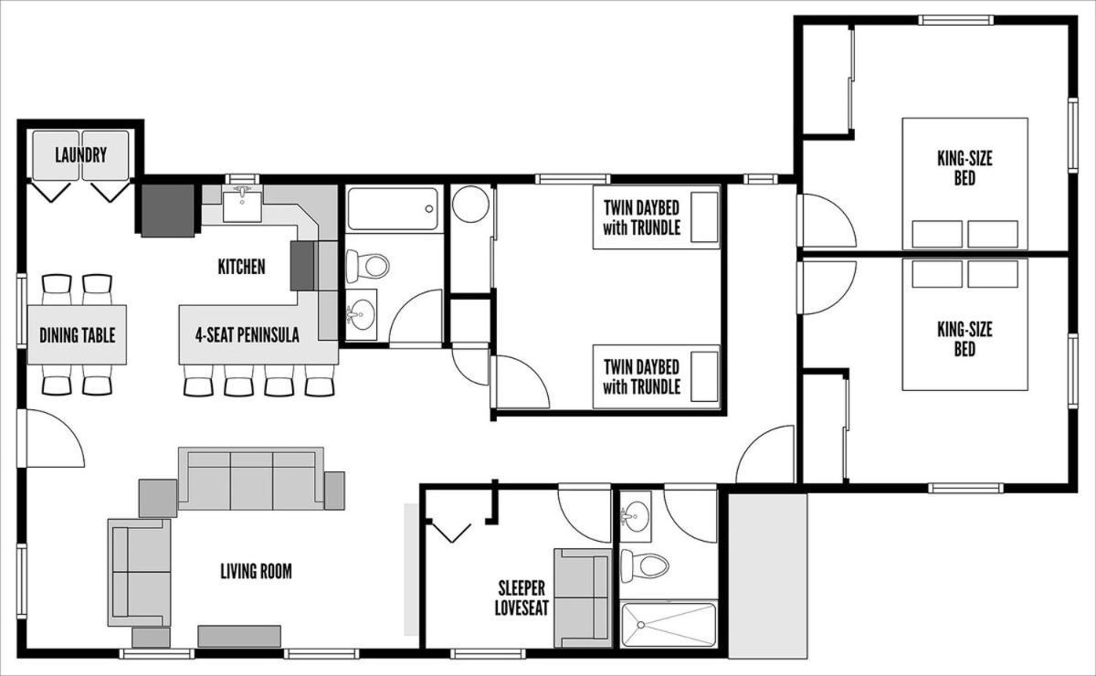 1 Floor, Pocono Pond House With Game